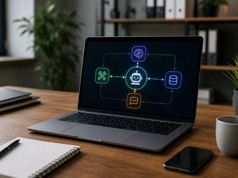 Agentes de IA para marketing: qué son y cómo usarlos 1 Componentes y cómo funciona un agente de IA